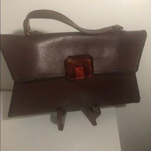 1920's Tooled Leather Womens Handbag